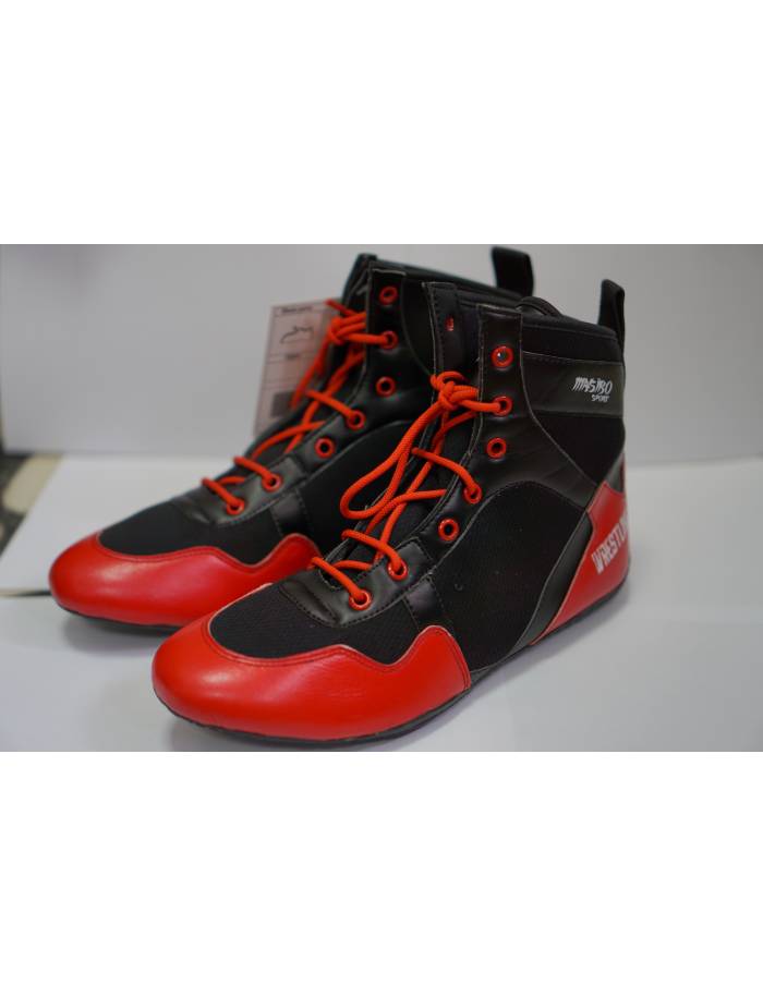 GHETE LUPTE MASIBO SPORT PRO NEGRU-ROSII