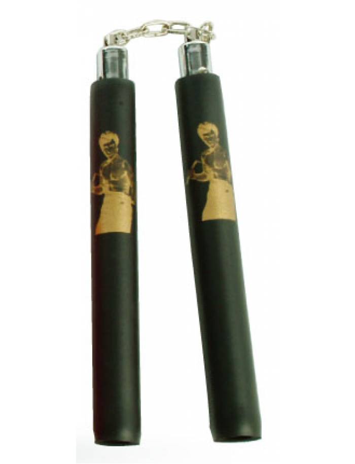 Nunchaku spuma cu lant Negru