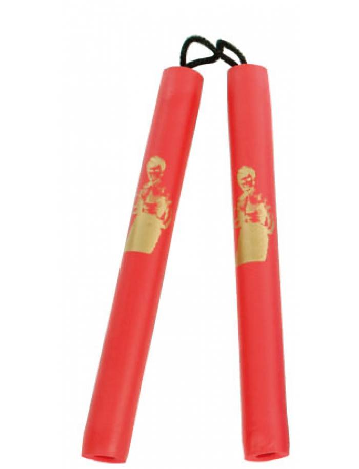 Nunchaku spuma Bruce Lee Rosu