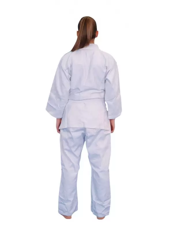 Kimono Judo Adidas Club J350 cu linii albastru solar