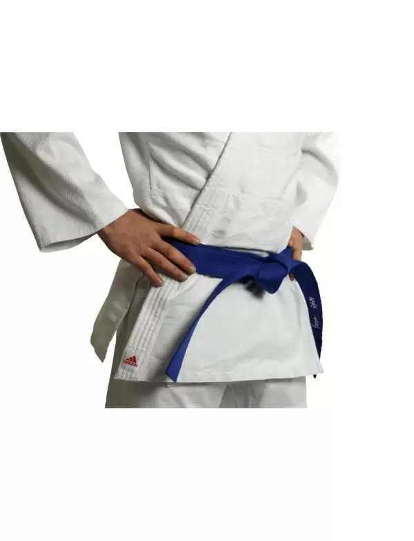 Kimono Judo Adidas Club J350 cu linii rosii