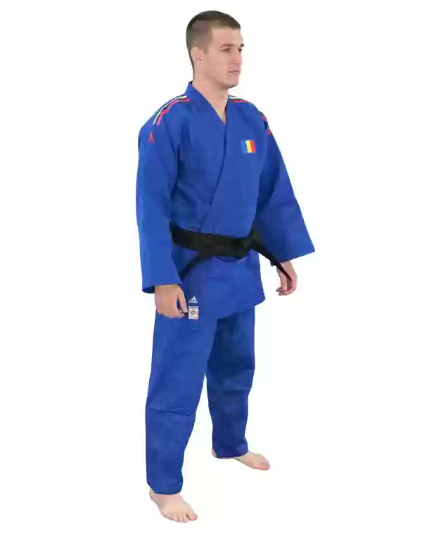 Kimono Judo Adidas Champion II IJF Tricolor Albastru