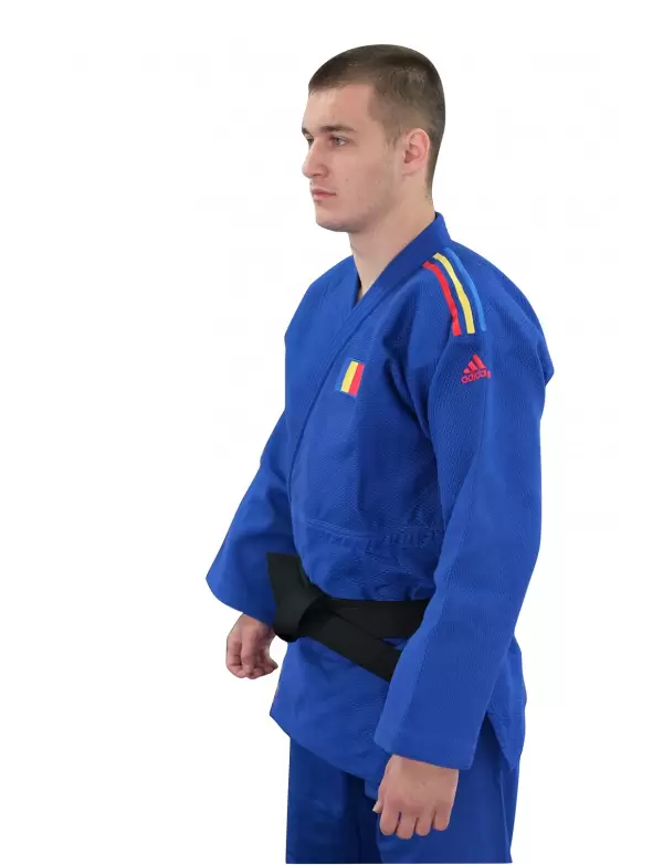 Kimono Judo Adidas Champion II IJF Tricolor Albastru