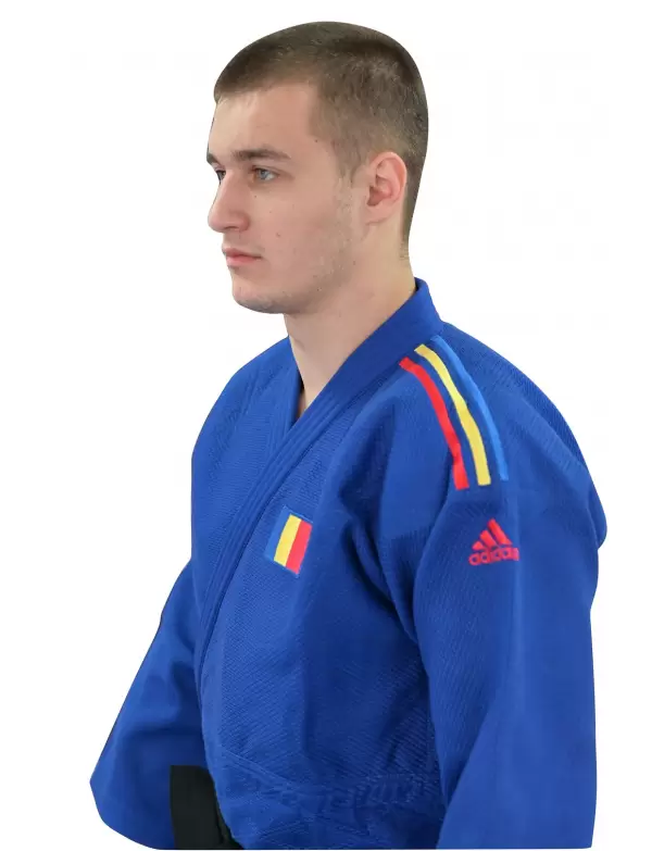 Kimono Judo Adidas Champion II IJF Tricolor Albastru