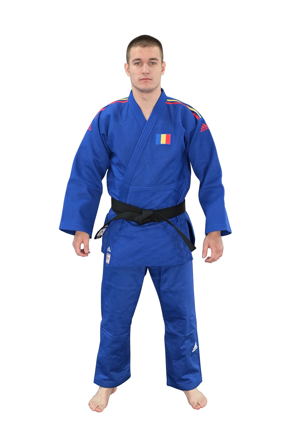 distortion assassination Downtown Kimono Judo Adidas Champion II IJF Tricolor Albastru